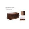 Dimension specs for Manna black walnut modular upward-flipping fluted glass cabinet unit showing W80xD40xH40cm.