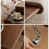 manna walnut serving bar cart chrome handrail detail