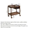 manna walnut serving bar cart dimensions spec
