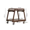 manna walnut serving bar cart dimensions spec