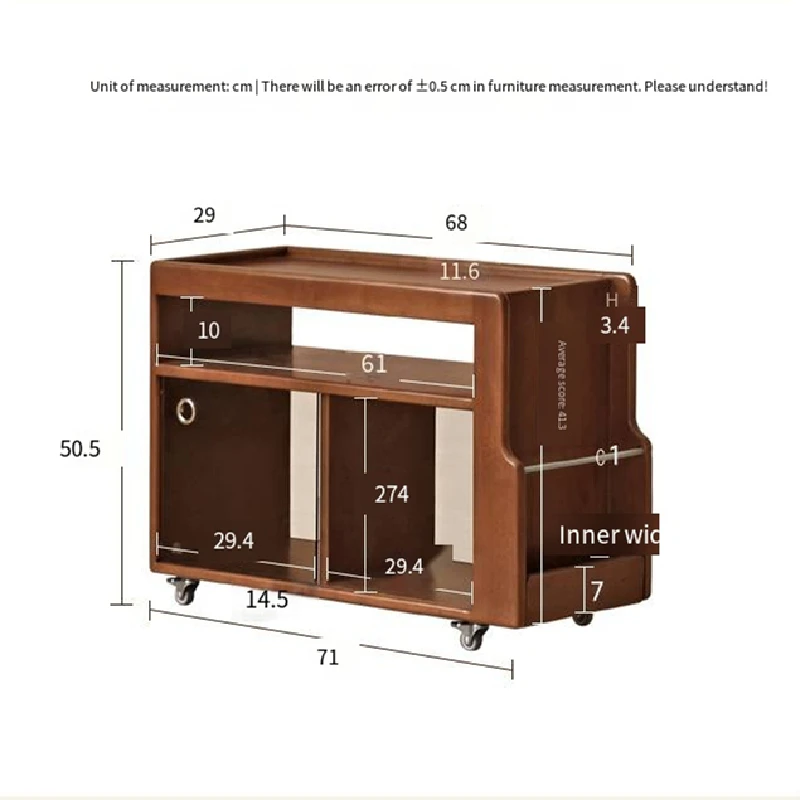 manna walnut serving bar cart glass door dimensions spec