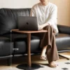 manna walnut square accent side table laptop height spec