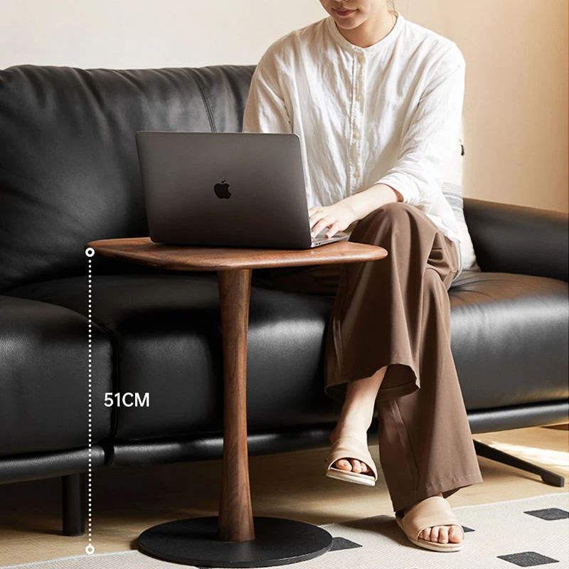 manna walnut square accent side table laptop height spec