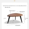 manna walnut triangle coffee table spec guide