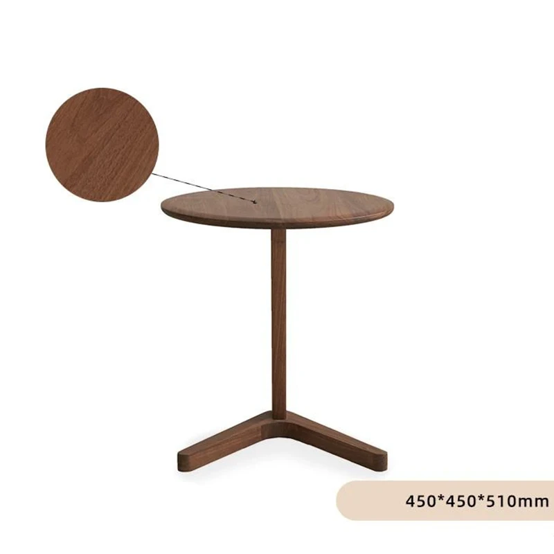 manna walnut z shaped round side table dimensions spec