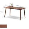 Specification chart showing 130cm by 80cm solid timber dining table height and width details.