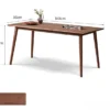 Technical measurement drawing of 160cm by 85cm large solid wood dining conference table.