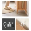 wooden-shoe-cabinet-side-umbrella-hook-anti-tip-kit Close-up of side umbrella hanging peg and wall-mounted anti-tip safety strap kit for shoe cabinet stability.
