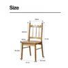 manna-cherry-dining-chair-spindle-back-dimensions-spec Line drawing size chart of a cherry wood spindle back dining chair showing 91cm height and 43.5cm seat height.