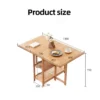 Dimensions diagram of an oak folding dining table showing 1300mm length, 800mm width and 750mm height.