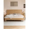 Ash wood headboard height measurement showing the 98cm marking