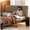 Black walnut bed product dimensions specification drawing with measurements