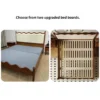 Two upgraded headboard board options shown for the wavy platform bed