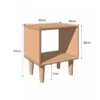 Cherry nightstand leg and wood grain detail showing smooth solid wood finish