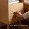 fas-grade-oak-nightstand-drawer-close-up FAS grade oak nightstand drawer close-up detail with solid wood grain