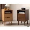 oak-and-walnut-nightstand-two-color-options Oak and walnut nightstand shown in two color options side by side