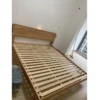 oak-bed-frame-slatted-base-close-up Oak bed frame slatted base close-up showing evenly spaced wood slats