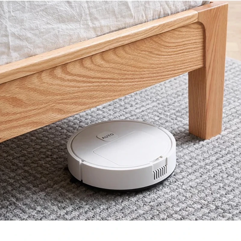 oak-bed-frame-underbed-clearance-robot-vacuum Oak bed frame underbed clearance with robot vacuum passing underneath