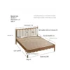 Oak kids bed dimensions measurement diagram with bed frame sizes