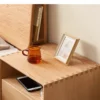 oak-nightstand-dovetail-joint-corner-close-up Oak nightstand dovetail joint corner close-up detail on the drawer box