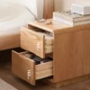 oak-nightstand-drawer-dimensions-storage-space Oak nightstand drawer dimensions and inner storage space view