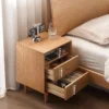 oak-nightstand-drawers-open-dimensions-measurement Oak nightstand drawers open with dimensions measurement drawing