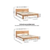 oak-platform-bed-dimensions-high-bed-diagram Oak platform bed dimensions diagram showing high bed measurements