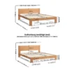 oak-platform-bed-dimensions-measurement-diagram Oak platform bed dimensions measurement diagram with bed frame sizes