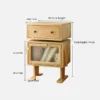oak-stacking-nightstand-dimensions-diagram Oak stacking nightstand dimensions diagram with size measurements