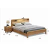 oak-storage-bed-dimensions-nightstand-diagram Oak storage bed and matching nightstand dimensions diagram with measurements
