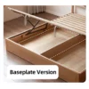 Oak storage bed side view with dimension markings for height and length