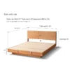 solid-wood-bed-frame-dimensions-size-diagram Solid wood bed frame dimensions size diagram with measurements
