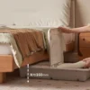 solid-wood-bed-underbed-storage-160mm-clearance Solid wood bed with 160mm underbed storage clearance for drawers and boxes