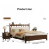 Walnut bed dimensions product size chart with complete bed measurements