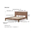 Walnut platform bed dimensions diagram with length width and height markings