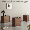 Walnut nightstand three sizes display fitting various bedroom layouts